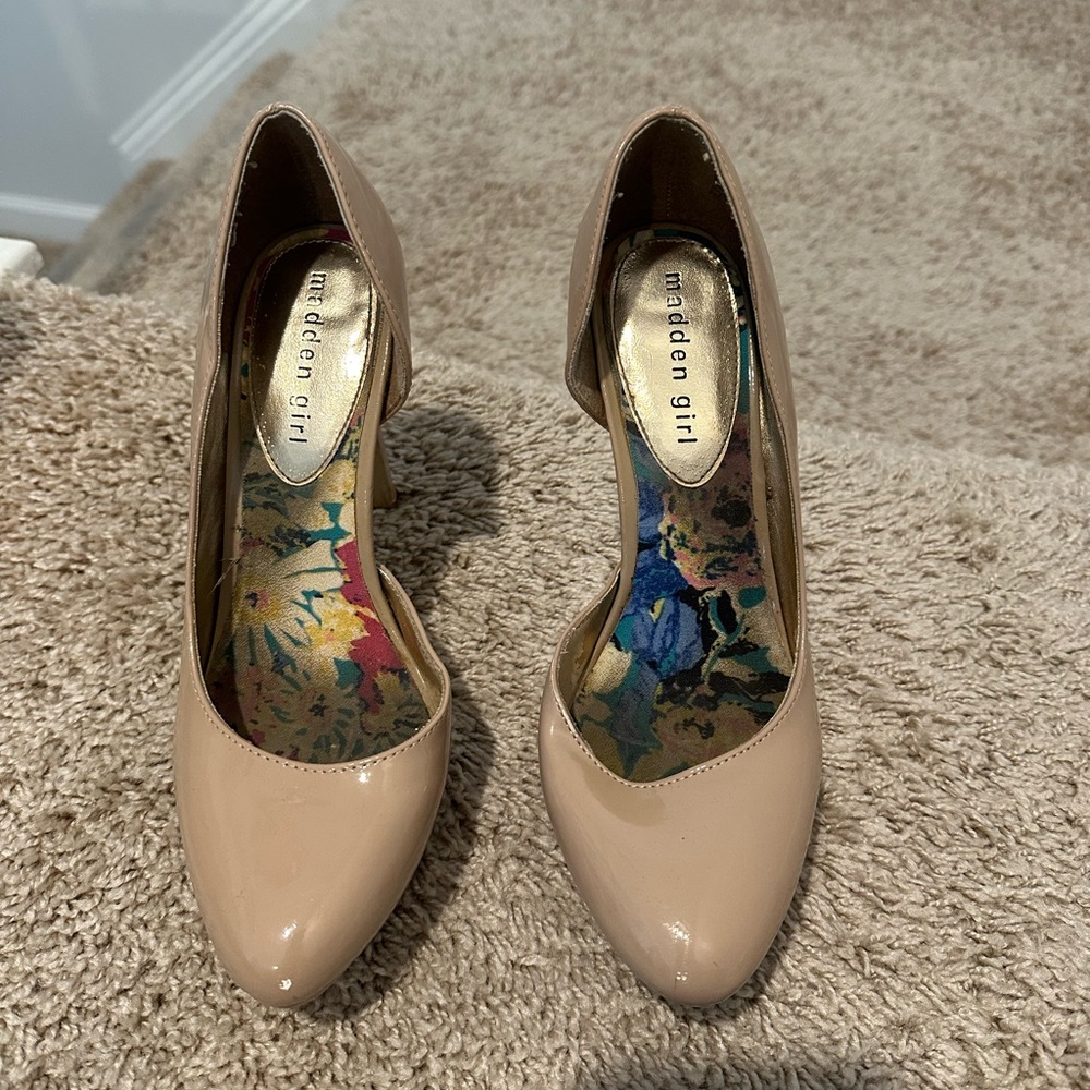 Nude platform stiletto heels